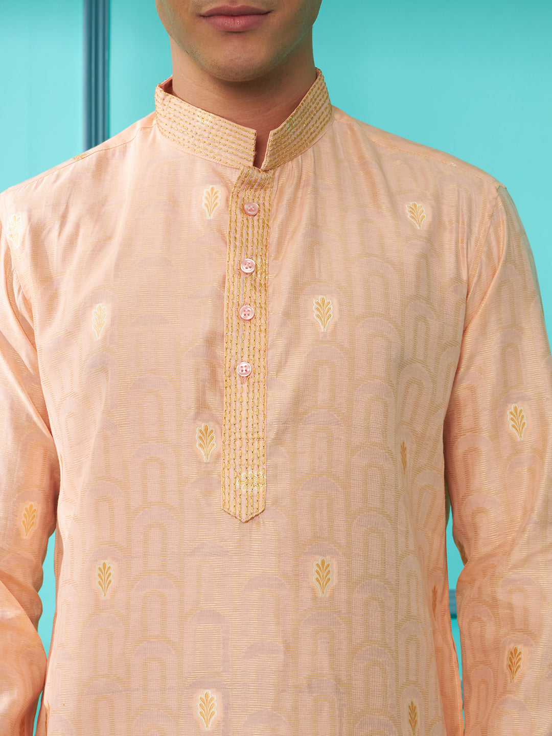 Light Pink Silk Cotton Kurta