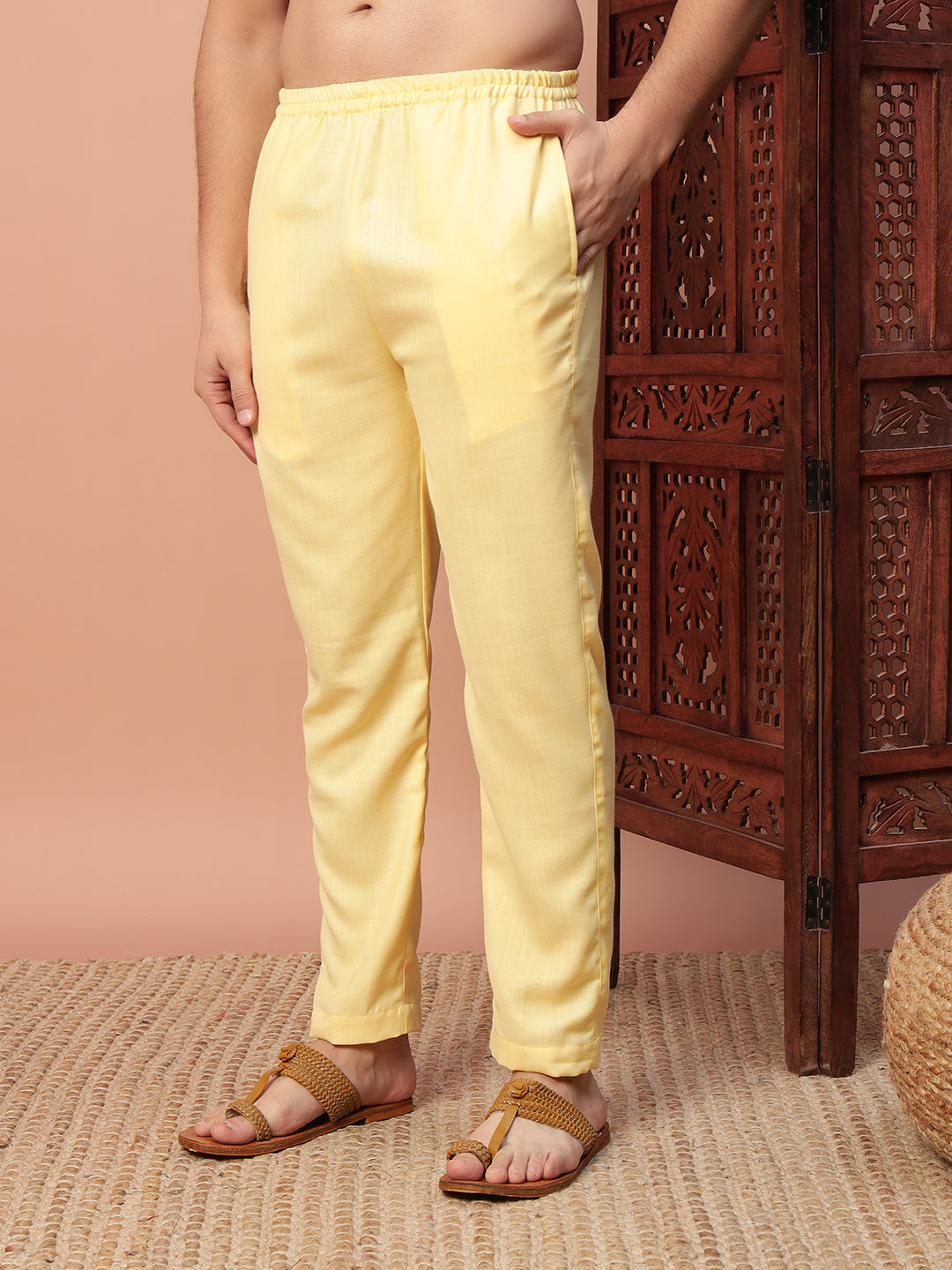 Yellow & White Kurta Set