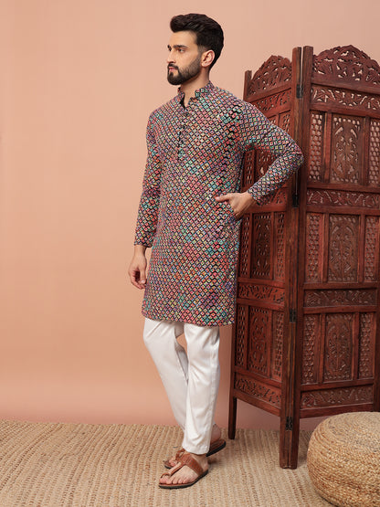 Multicolour Premium Embroidered Kurta