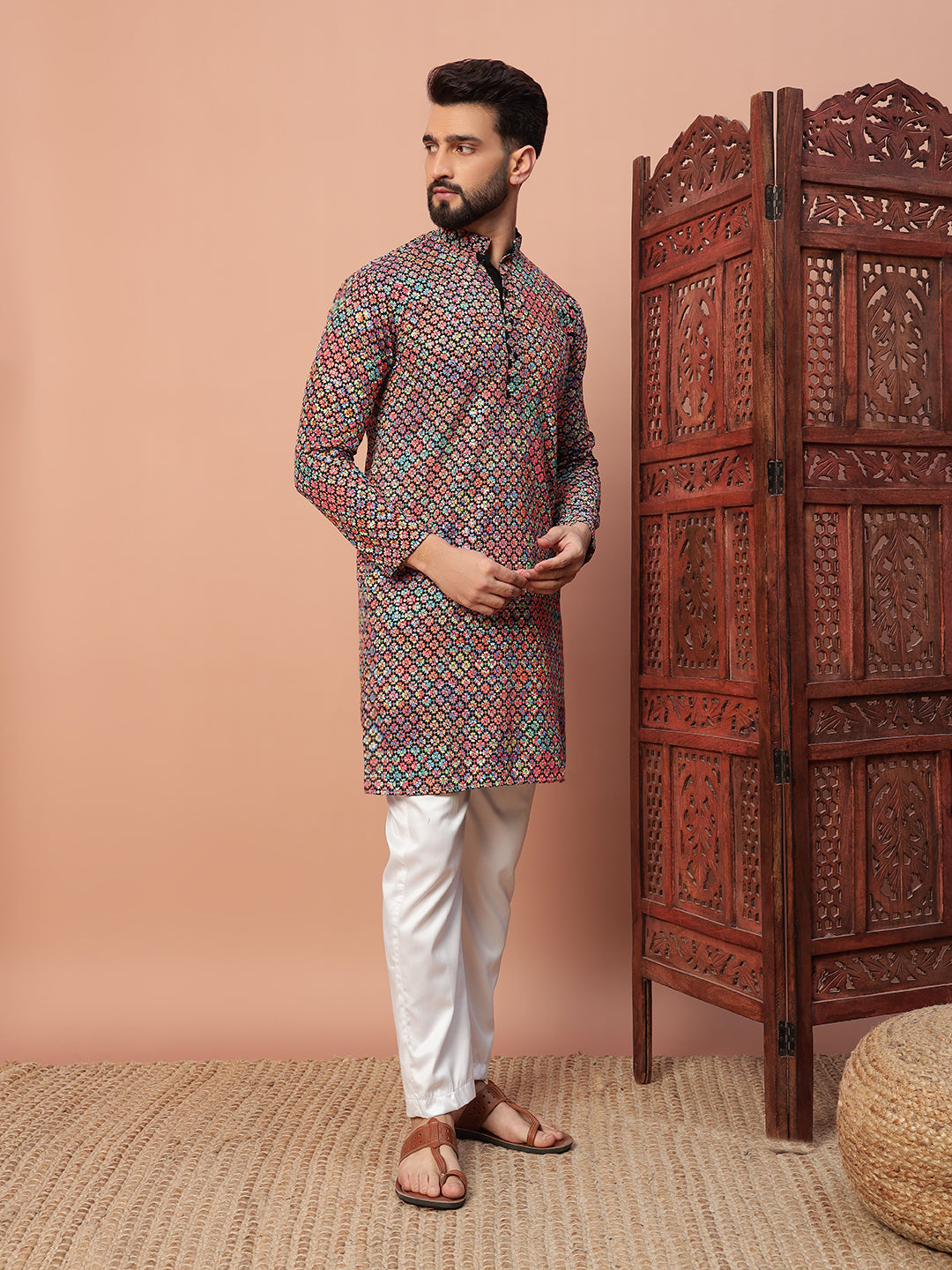 Multicolour Premium Embroidered Kurta