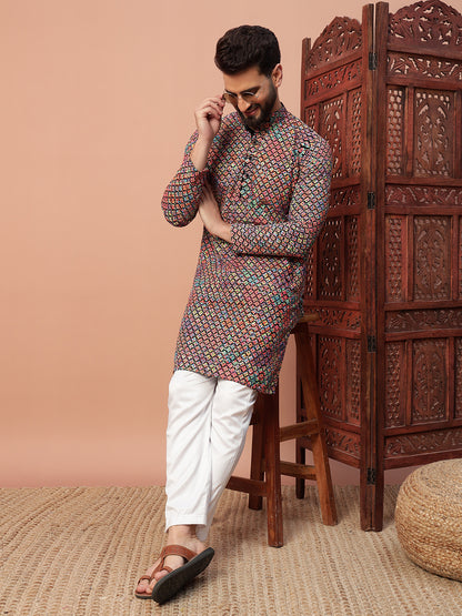 Multicolour Premium Embroidered Kurta