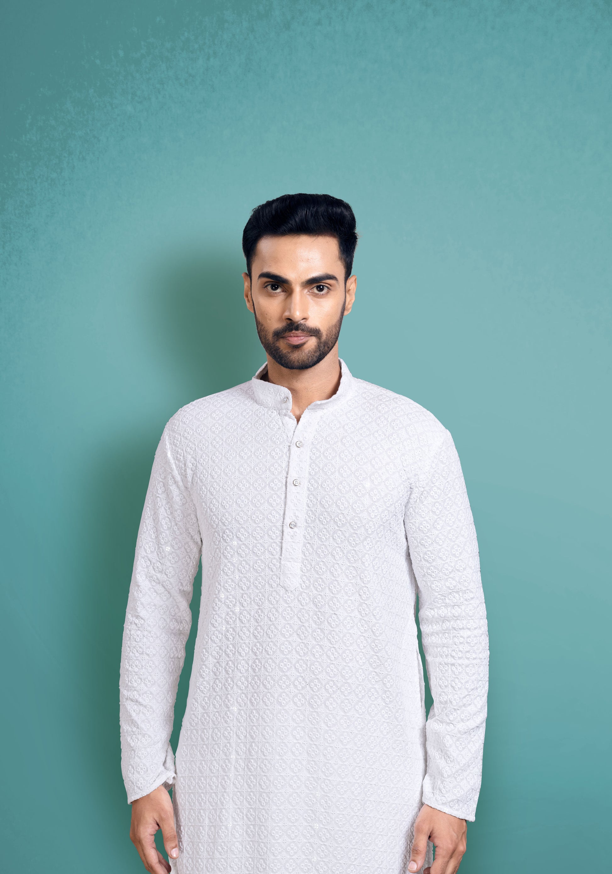 White Chikankari Kurta