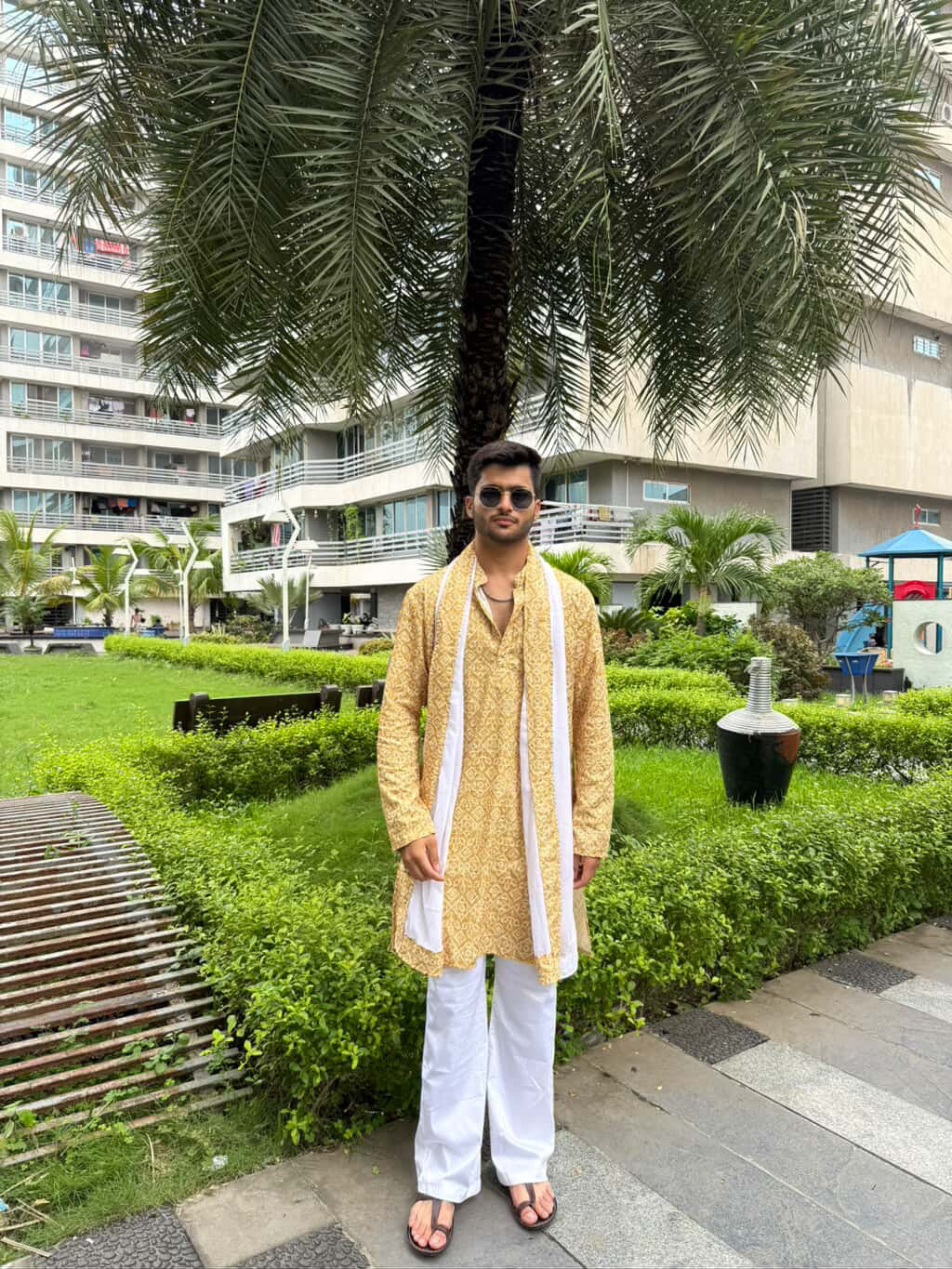 Yellow Bandhani Printed Kurta Plus Dupatta Set