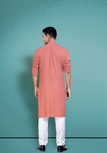 Rustic Chikankari Cotton Kurta