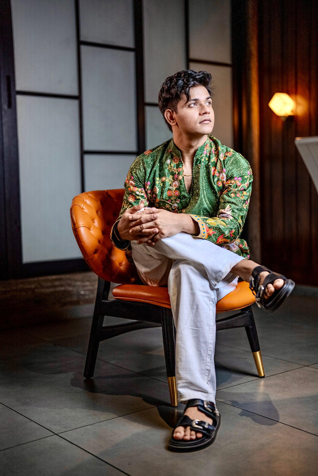 The Jahangir Embroidered Kurta Set (Emerald Paradise)