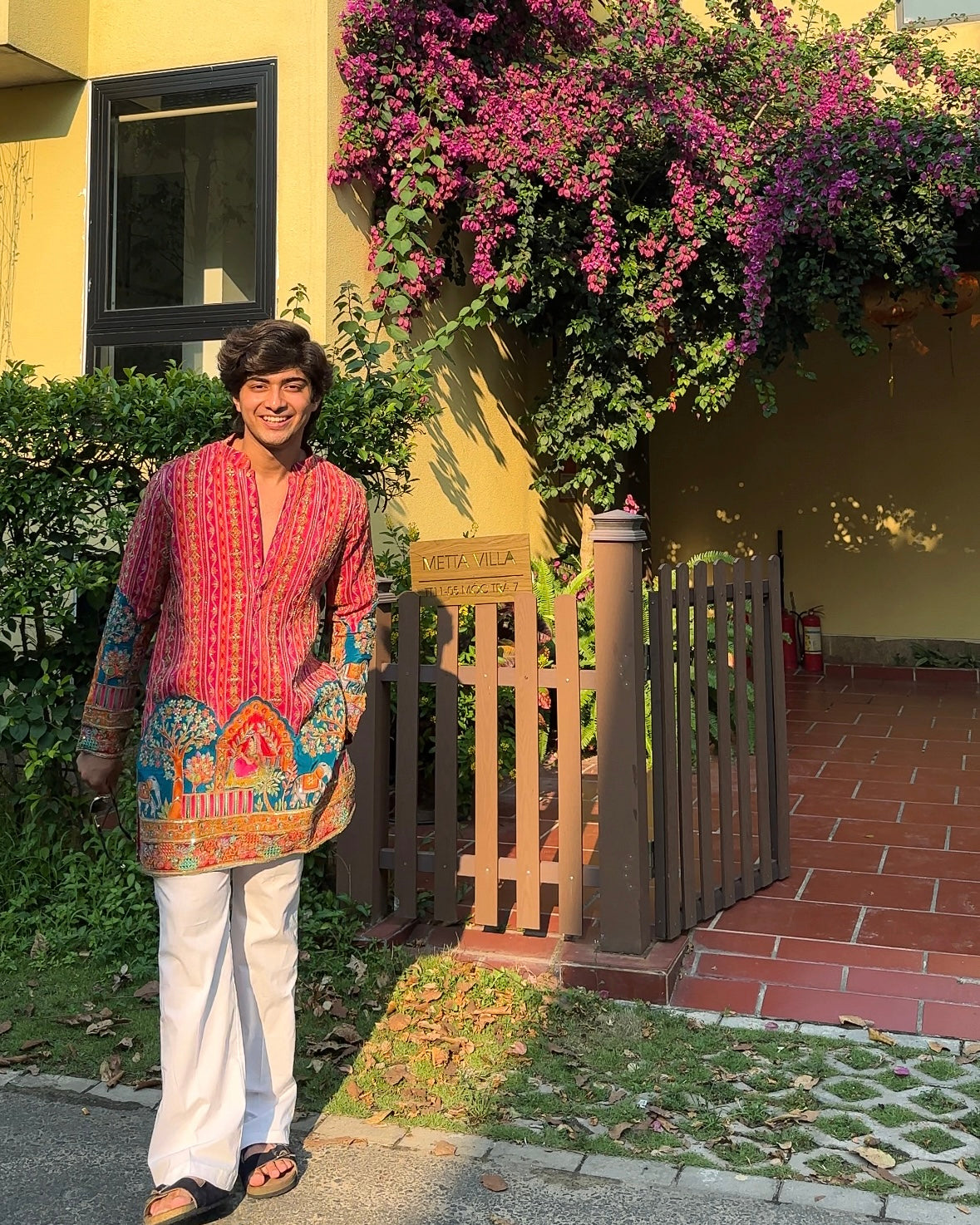 The Darbar Embroidered Kurta (Deep Red)