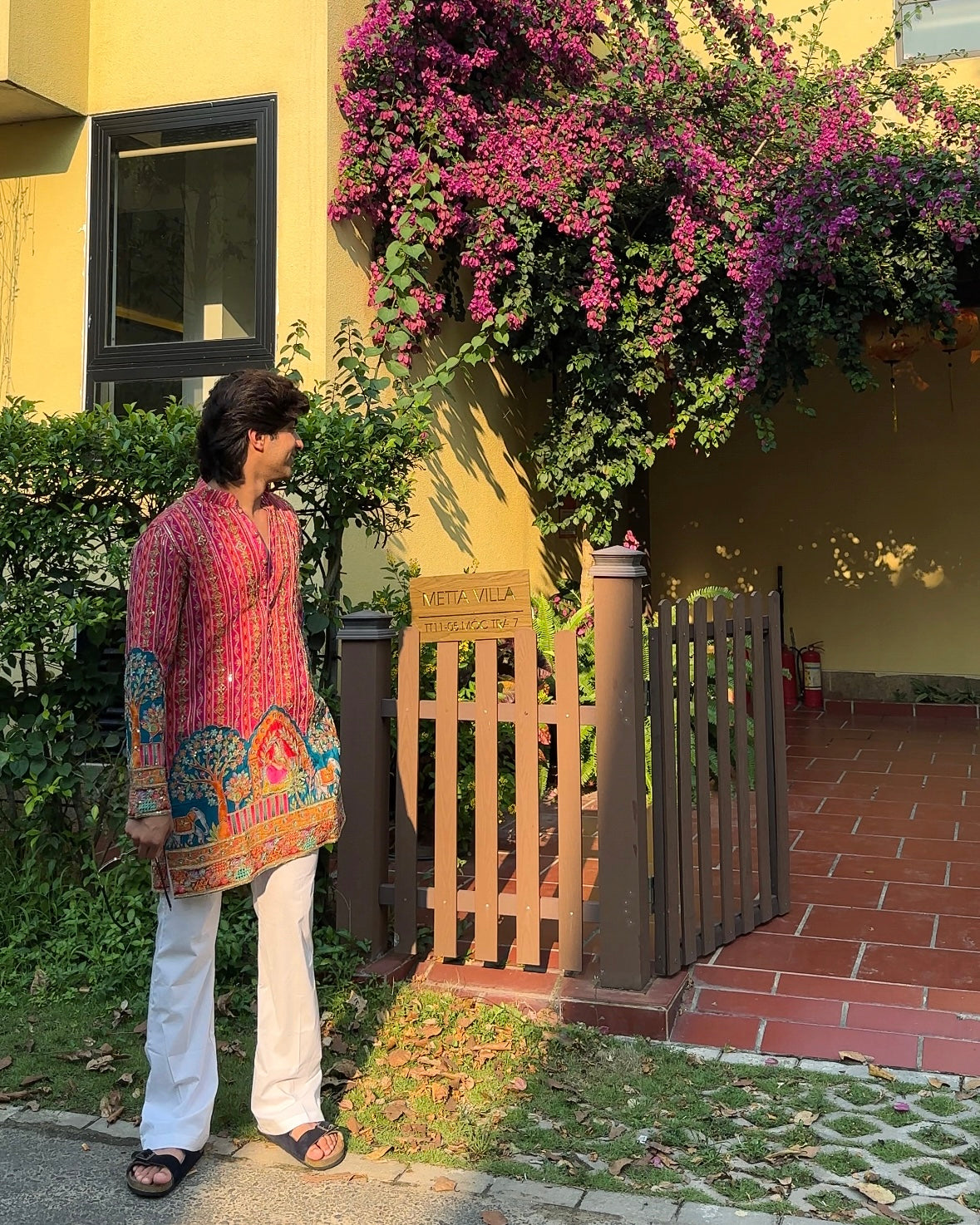 The Darbar Embroidered Kurta (Deep Red)