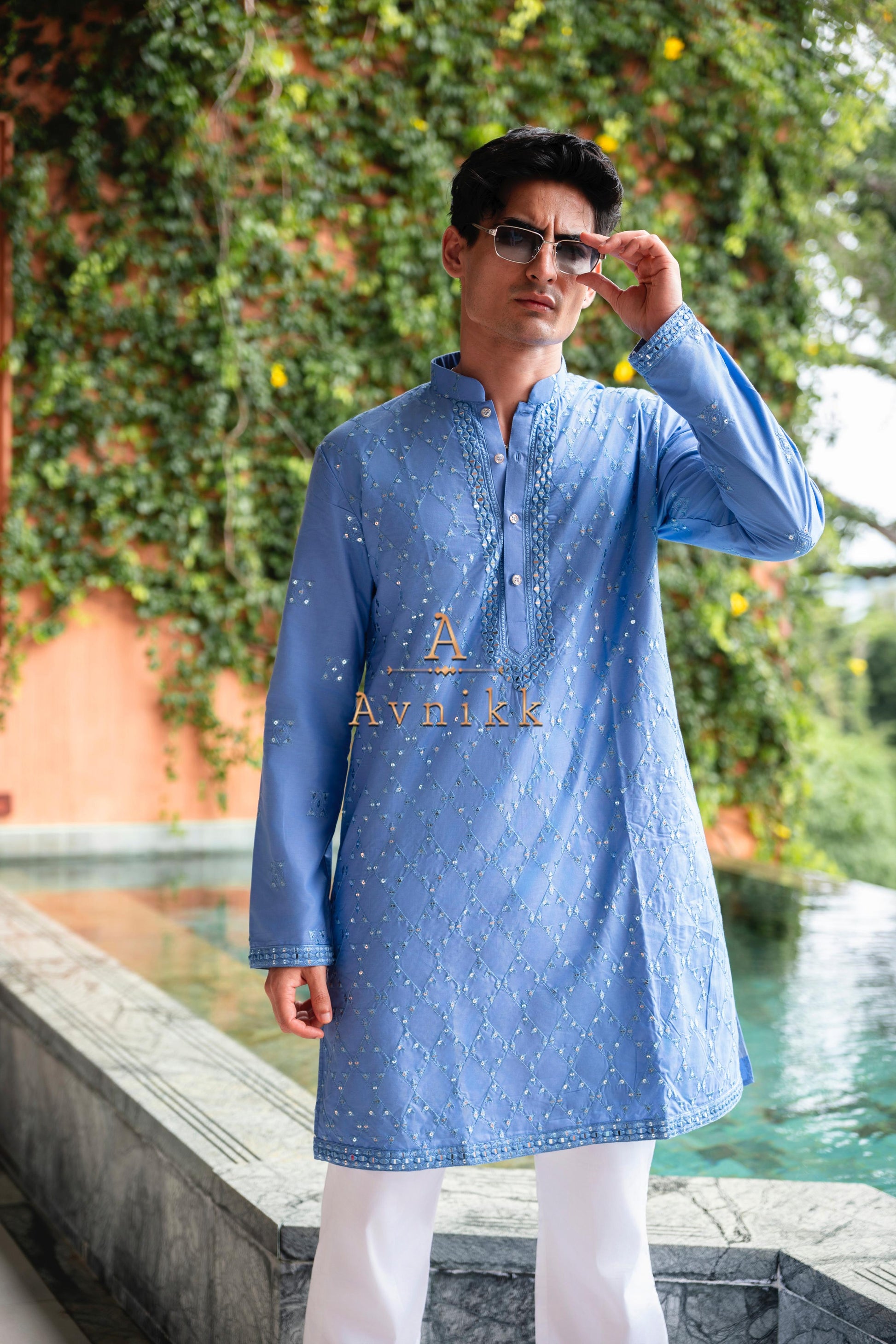 Reflection Of Sky Kurta.