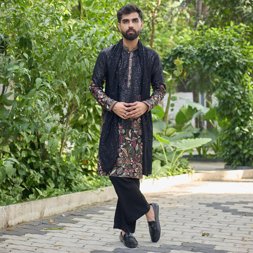 Floral Dynasty floral Embroidery Sequins Kurta Set