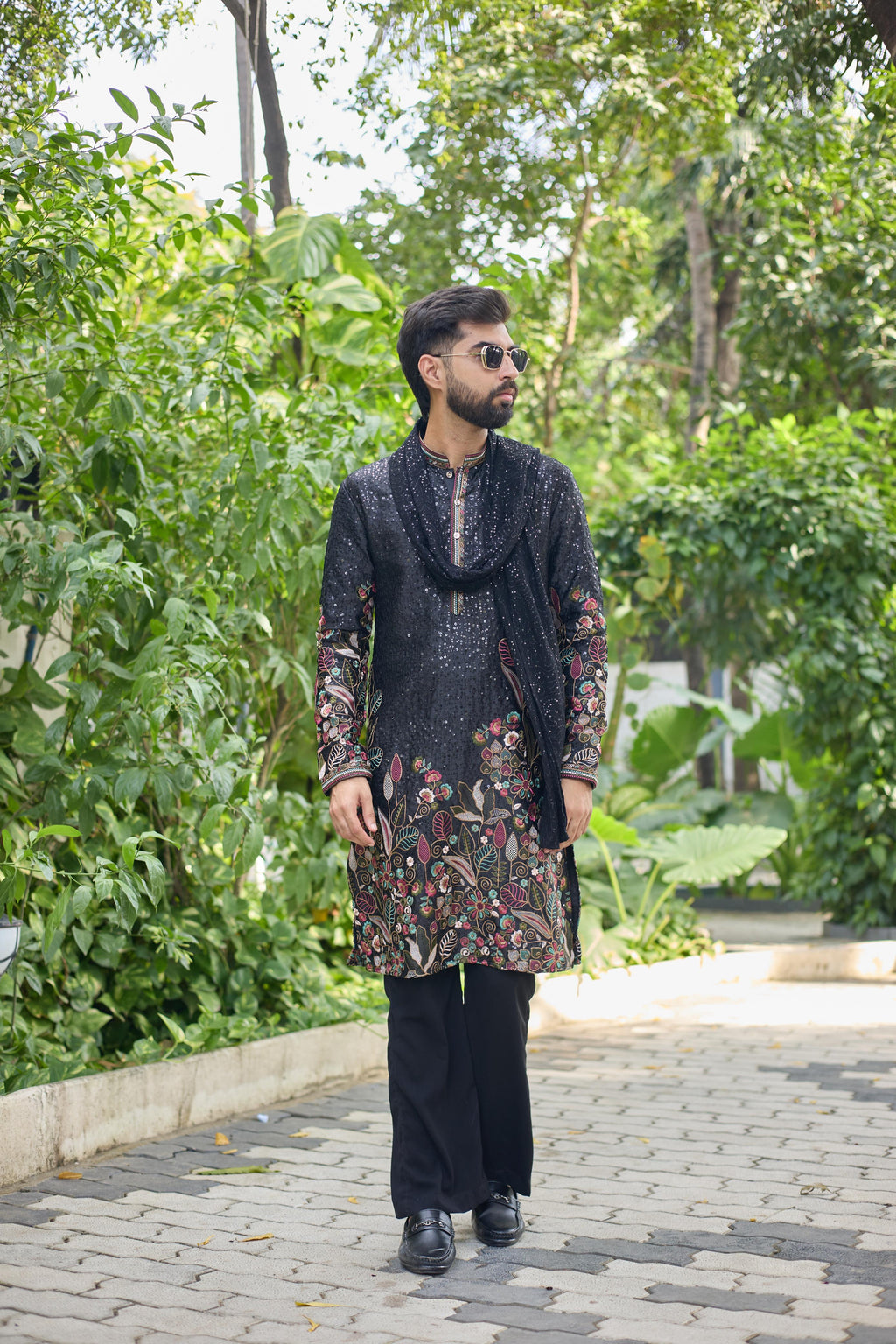 Floral Dynasty floral Embroidery Sequins Kurta Set